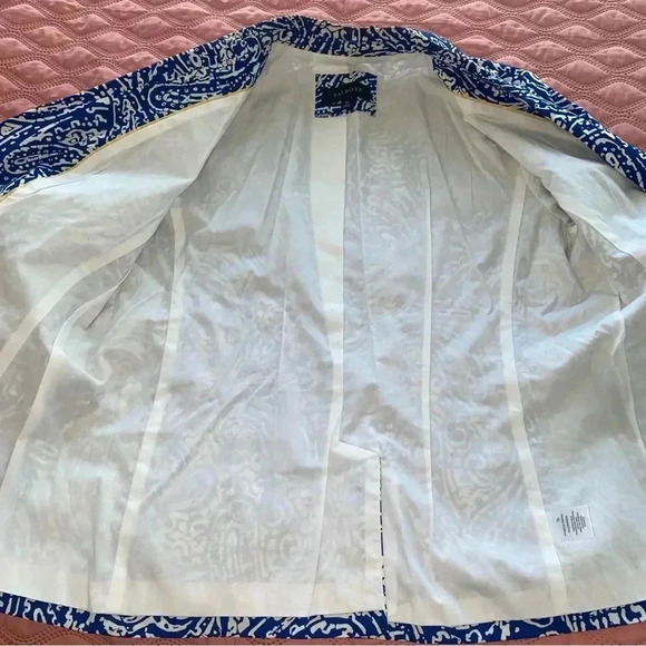 TALBOTS Navy Blue and White Blazer Like New - Picture 12 of 16